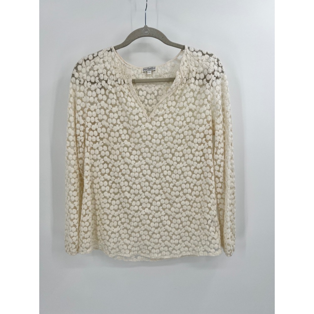 Dea Kudibal Copenhagen Ivory Daisy Lace Blouse L